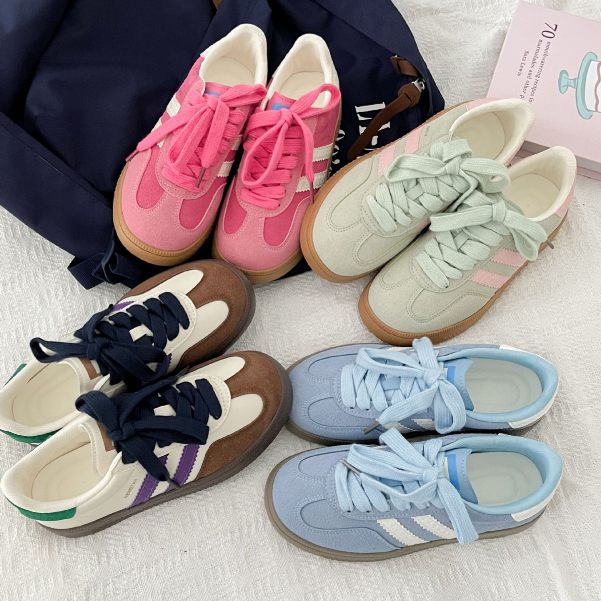 Sewing New - Sneakers da donna in stile vintage,
