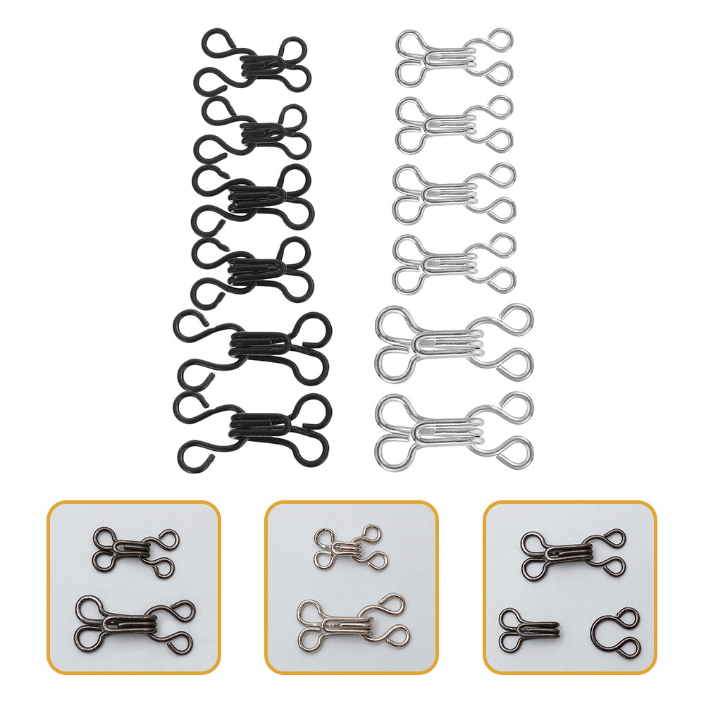 Hook Eye Fastener - 120 Pezzi Ganci per Vestiti, Chiusure