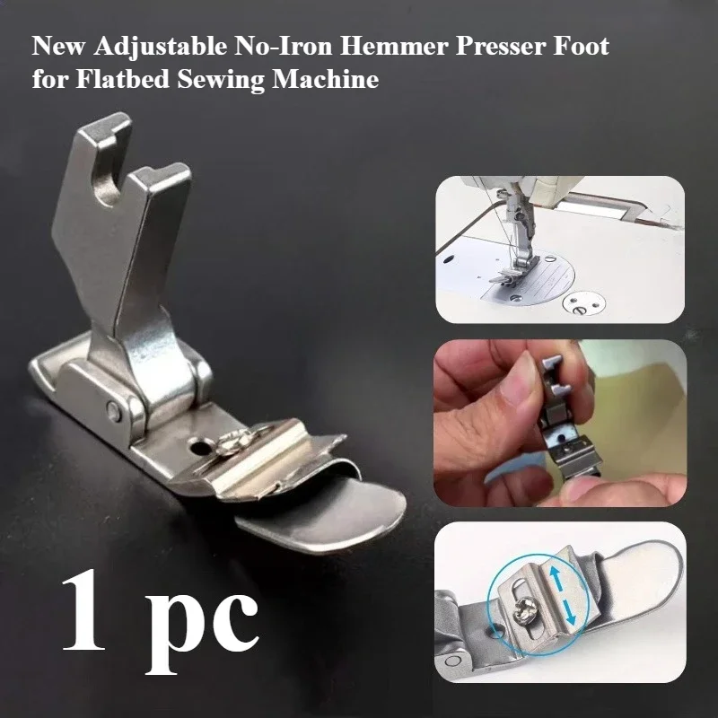 Sewing Hemming - Piedino Regolabile Anti-Stiratura per Macchine da