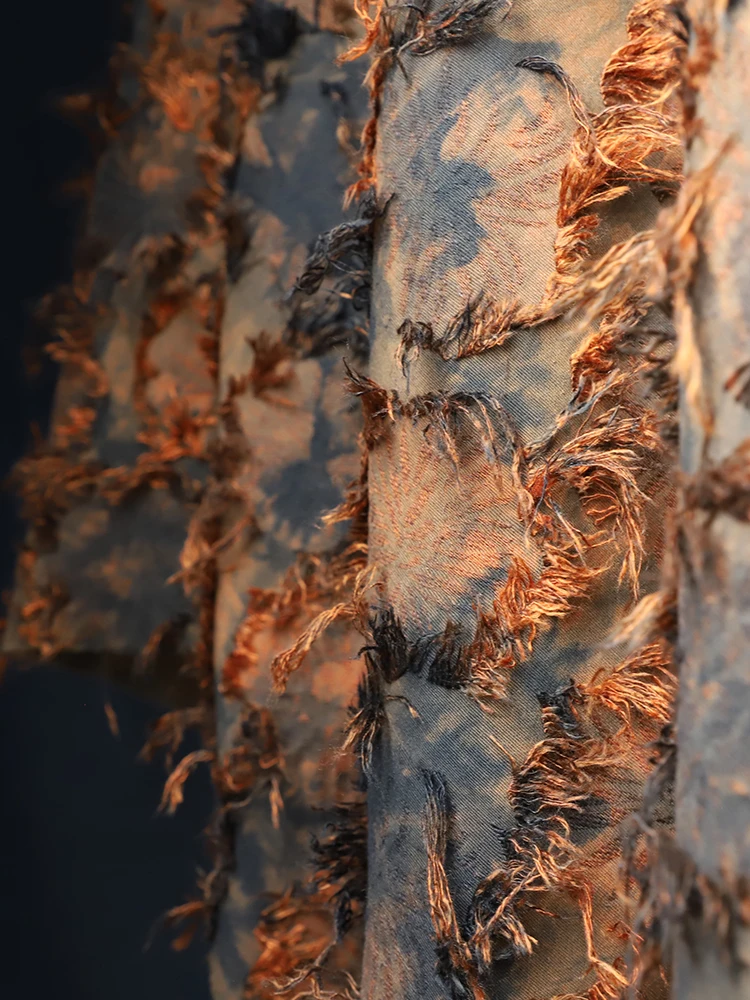 Sewing Tie Dye - Tessuto Jacquard in Cotone e Lino