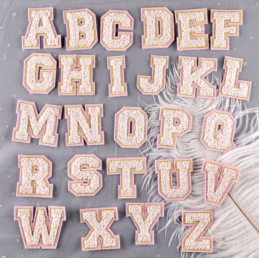 Sewing Id - 10 pezzi asciugamano numero alfabeto toppe