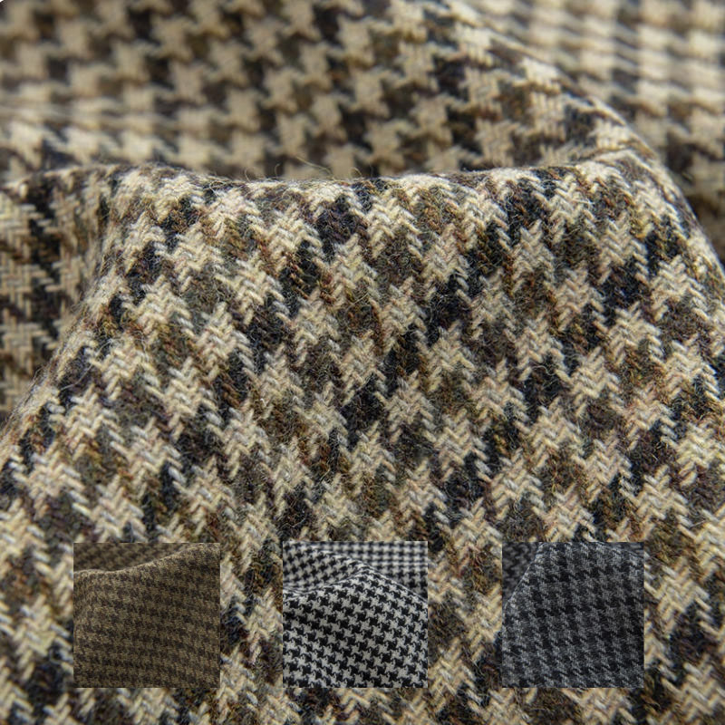 Sewing Tweed - Tessuto di tweed intrecciato tinto in
