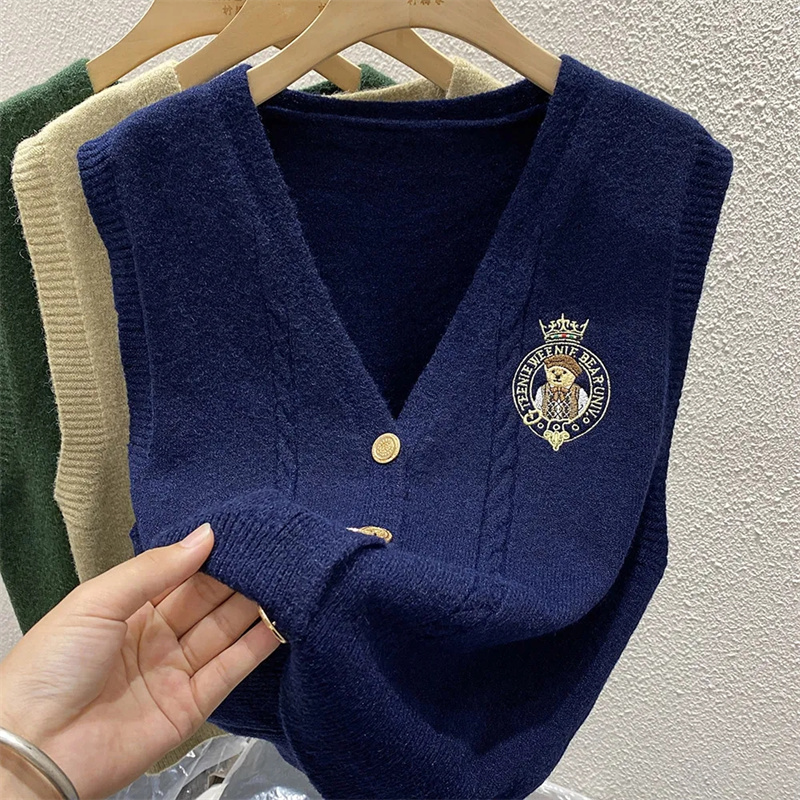 Nuovo orso ricamato lavorato a - Sewing Vest recensione e prezzo