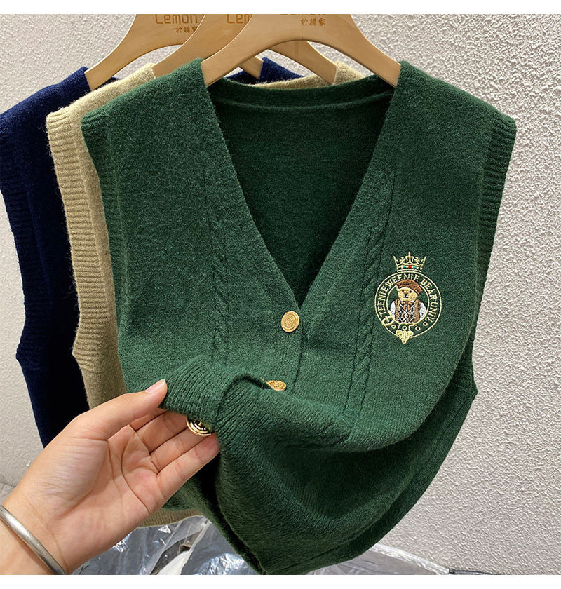 Nuovo orso ricamato lavorato a - Sewing Vest recensione e prezzo